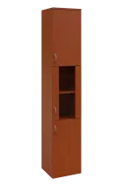 N 6 - 4D2S kancelářská skříň, 2-dveřová/prosklená, pravá, 2150x400x400, třešeň šumavská